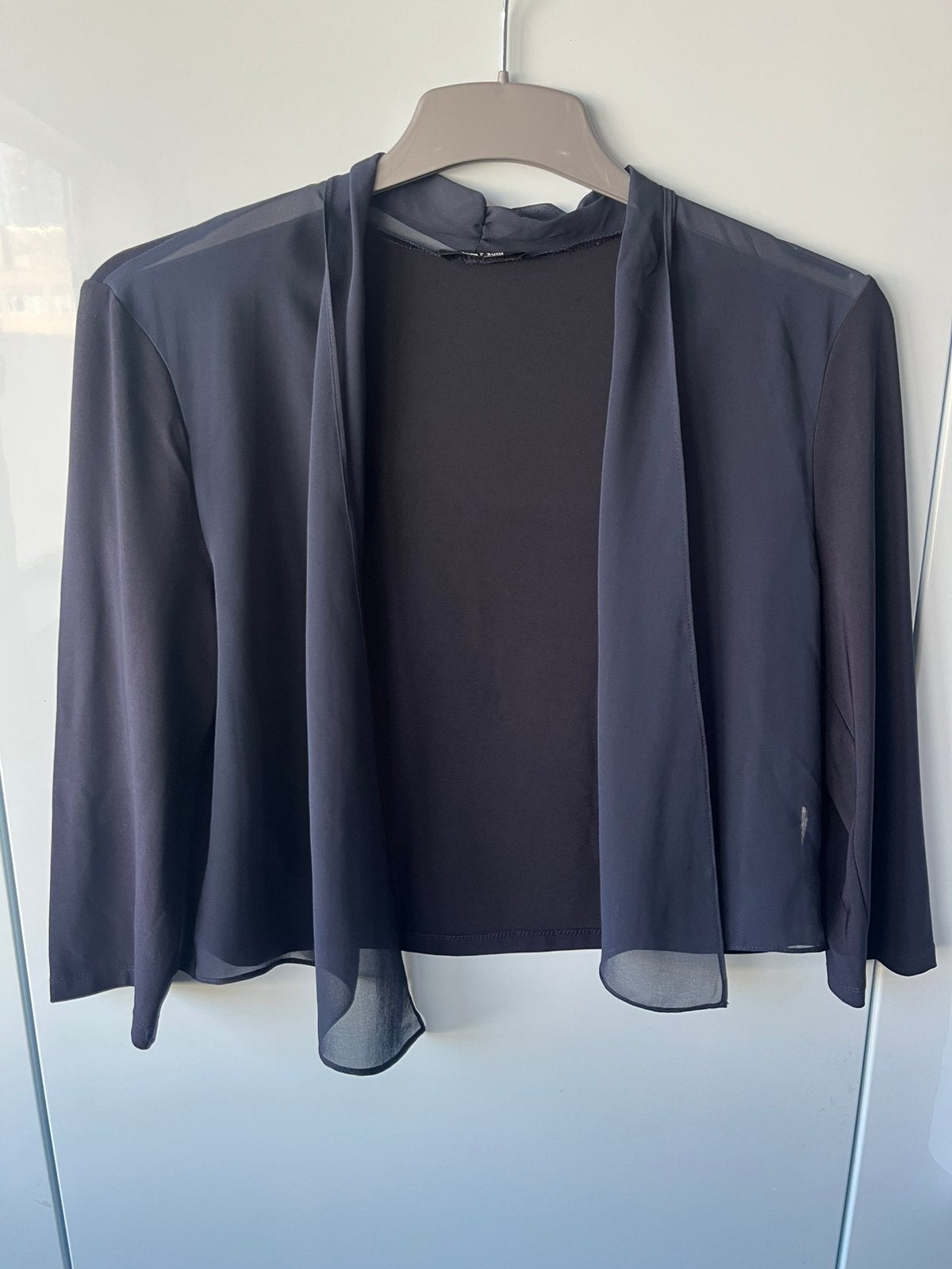 Vera mont vestje bolero  doorzichtig blauw maat m, Ophalen of Verzenden, Zo goed als nieuw, Blauw