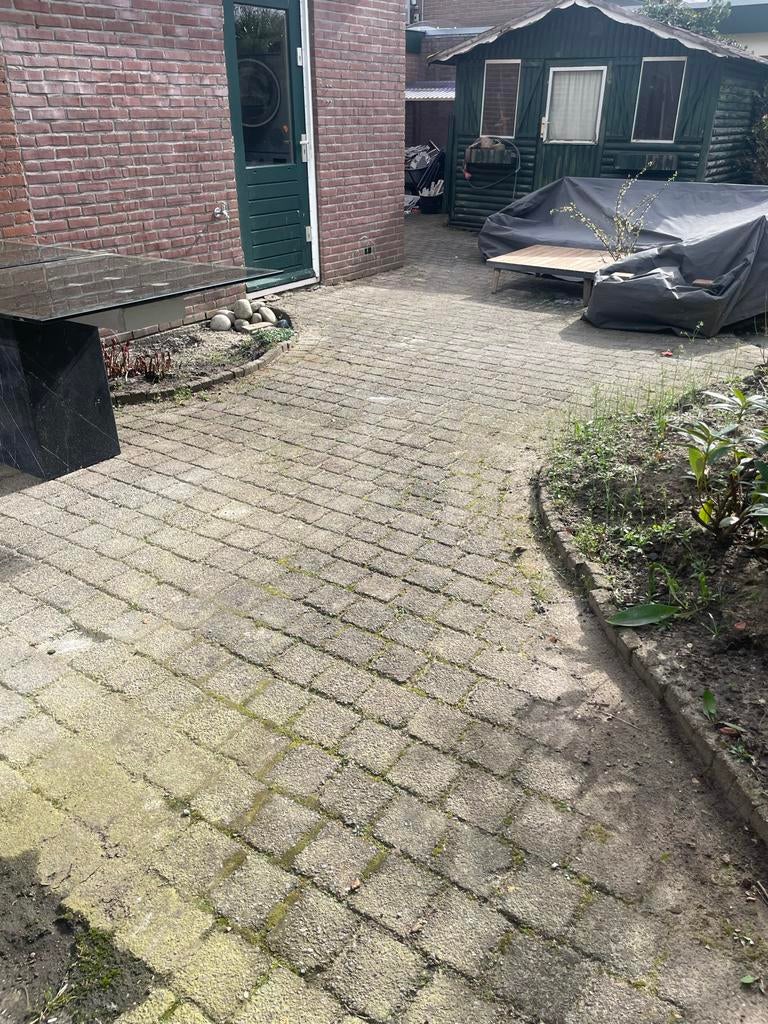 Ca. 30 m2 stenen 14x14 x 5,7 cm, Tuin en Terras, Tegels en Klinkers, Ophalen, Gebruikt, 10 m² of meer, Beton