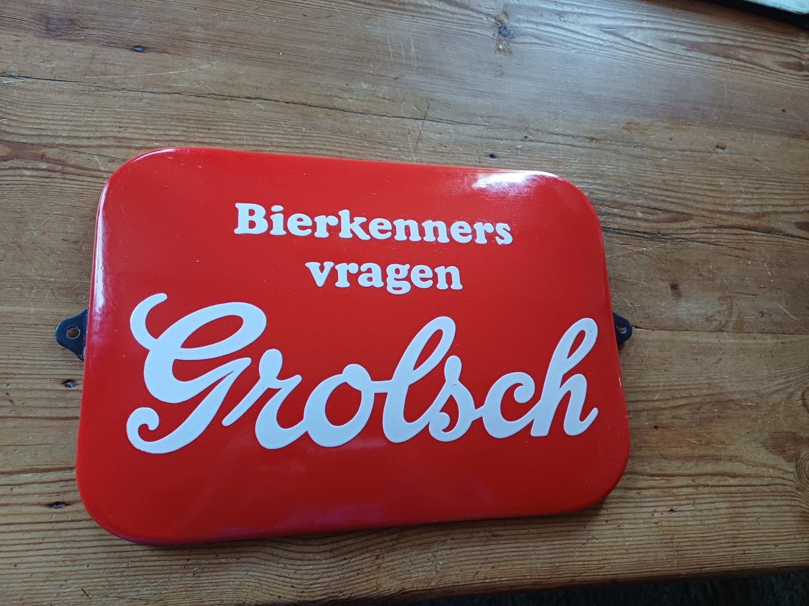 emaille bord GROLSCH, Ophalen of Verzenden