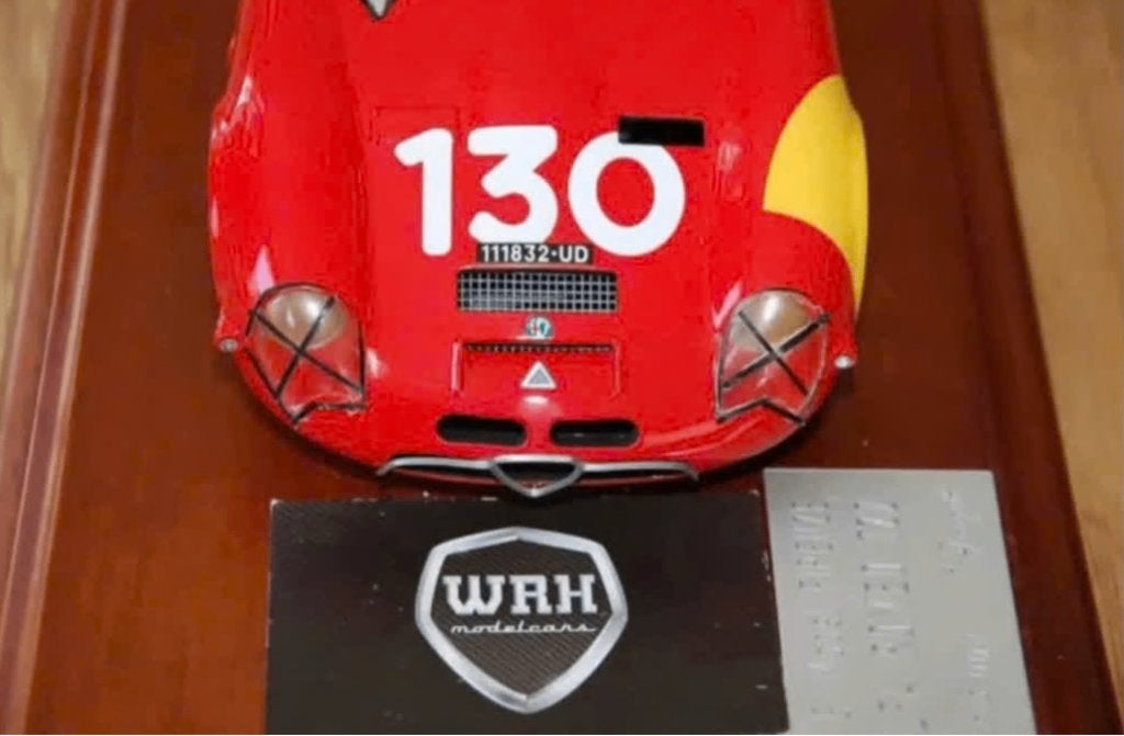 UNIEK! 1:14 ALFA ROMEO TZ2 #130 MG MODEL USED handbouw WRH, Ophalen, Gebruikt, 1:9 t/m 1:12, Auto