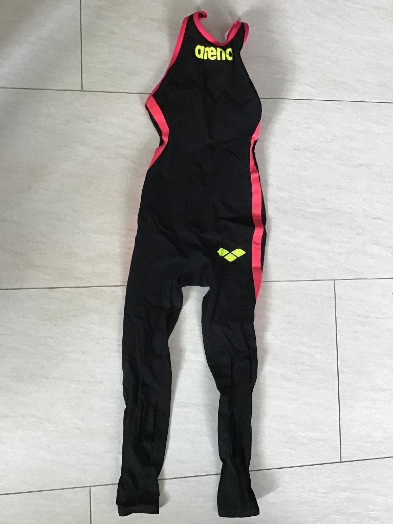 Arena powerskin r-evo black-roze lang badpak maat D34 ZGAN, Kleding | Dames, Badmode en Zwemkleding, Zo goed als nieuw, Badpak