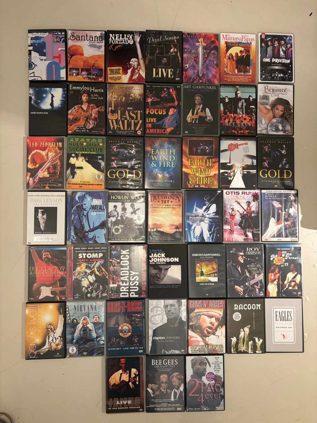 Grote collectie muziek-dvd's: 45 stuks, Alle leeftijden, Ophalen of Verzenden, Concert, Inclusief doosje