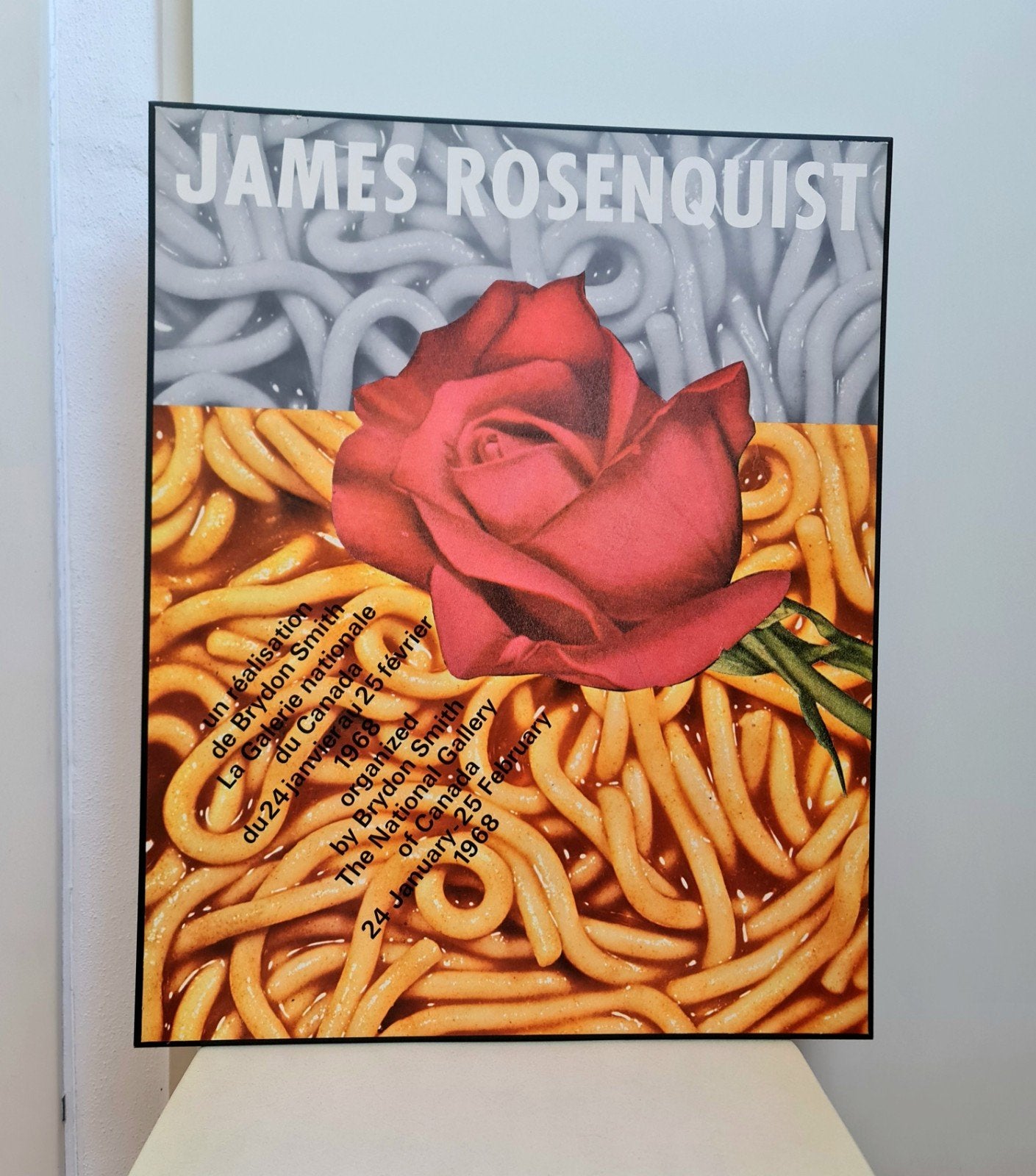 Pop Art print James Rosenquist 1968 Spaghetti Roos zeldzaam, Antiek en Kunst, Ophalen, Abstract