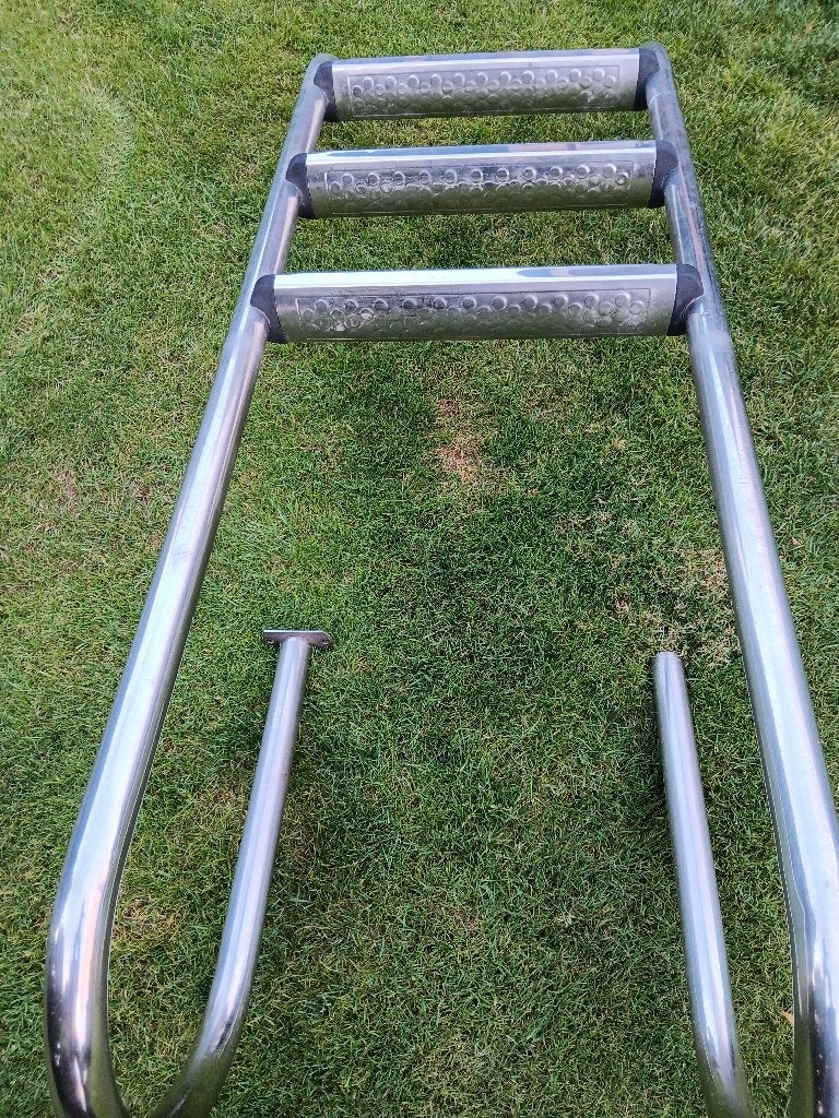 Zwembad trap ladder RVS., Ophalen, Zo goed als nieuw, Ladder