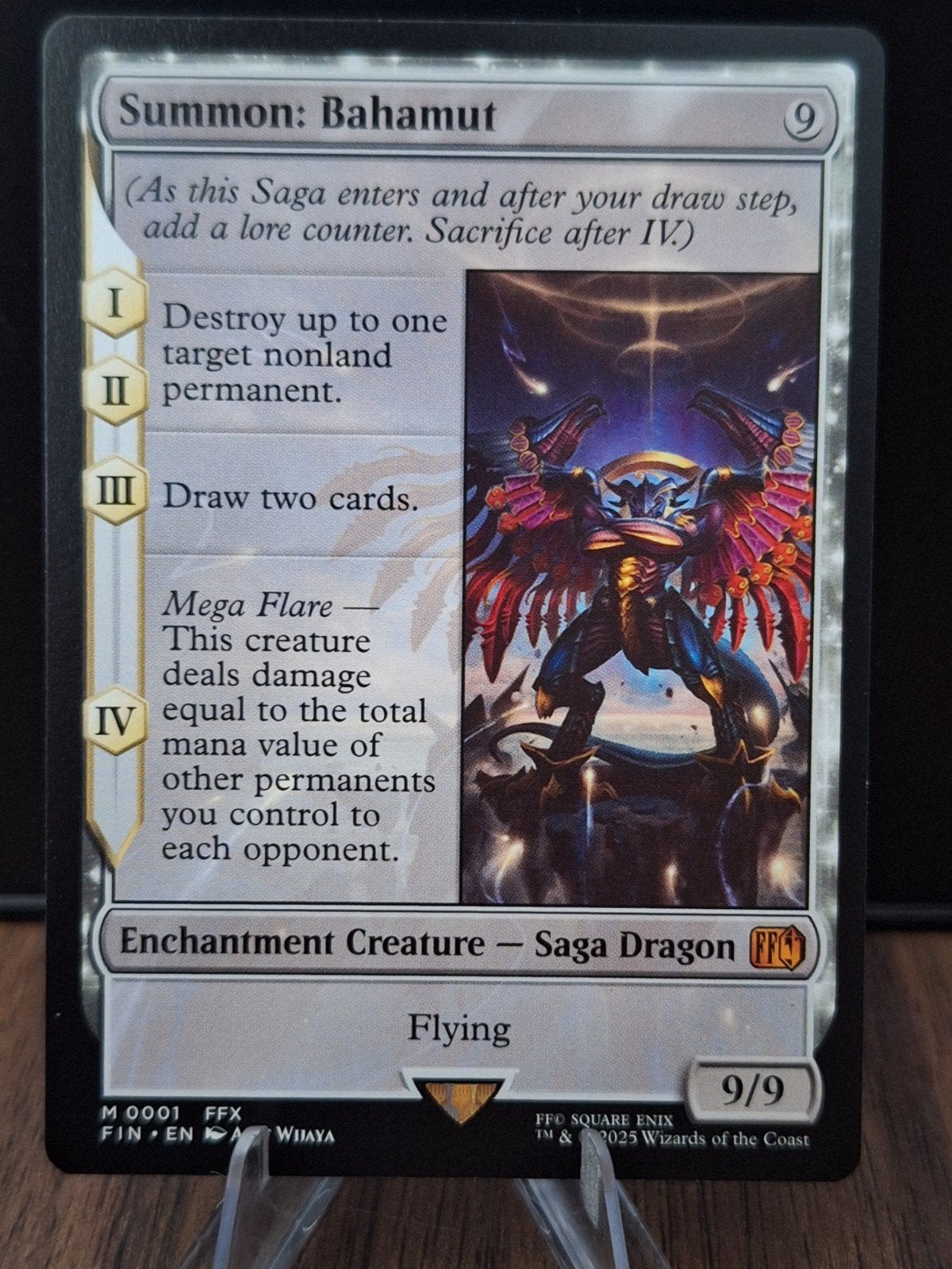 Summon: Bahamut MTG Final Fantasy M0001, Ophalen of Verzenden, Zo goed als nieuw, Losse kaart