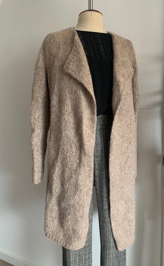 Drykorn lang oversized recht vest zand beige XS= S/36, Drykorn, Verzenden, Beige, Zo goed als nieuw