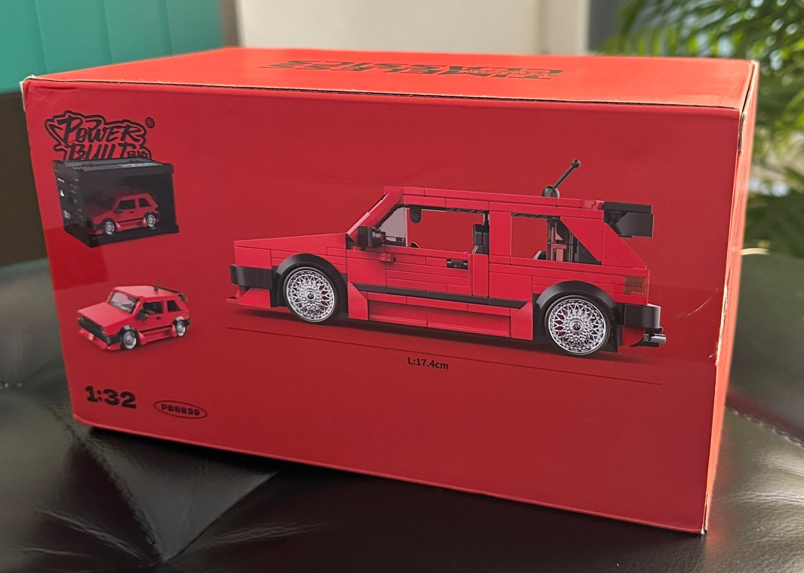 Volkswagen Golf Mk1 building bloks (net als LEGO) 1:32, Ophalen of Verzenden, Nieuw, MOC (eigen creatie)