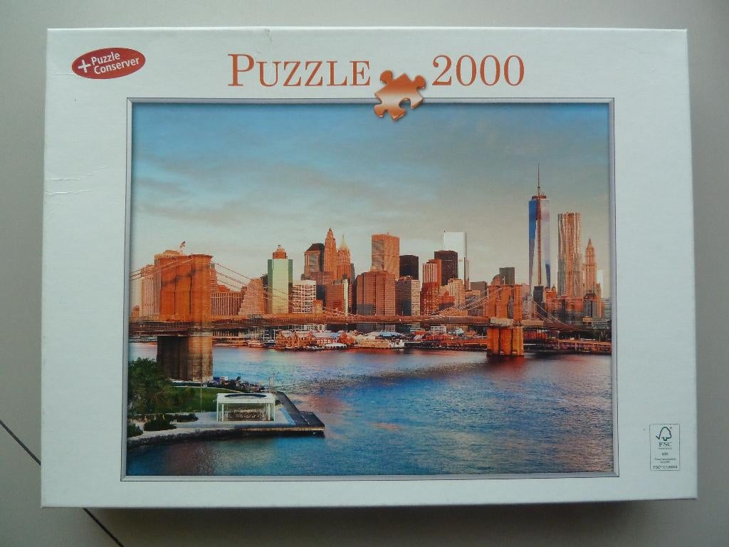 Puzzel Skyline New York 2000 made in Germany, Ophalen of Verzenden, Meer dan 1500 stukjes