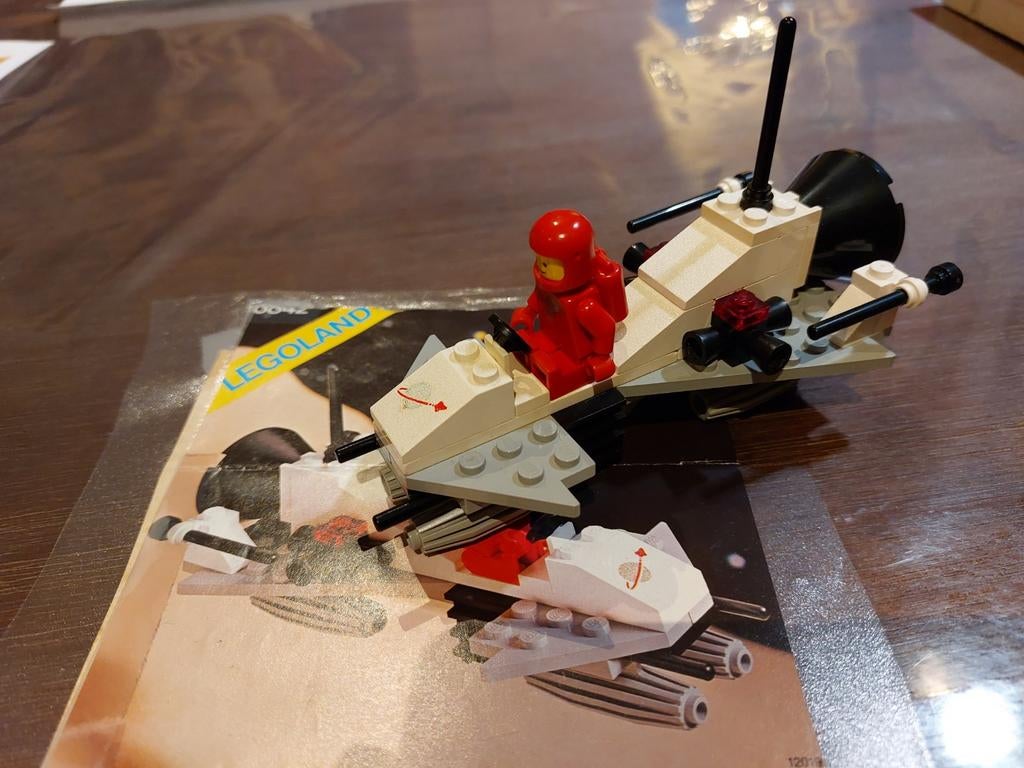 Lego 6842 Klassiek Maanlego Vliegtuig met Instructie, Gebruikt, Lego, Compleet, Ophalen of Verzenden