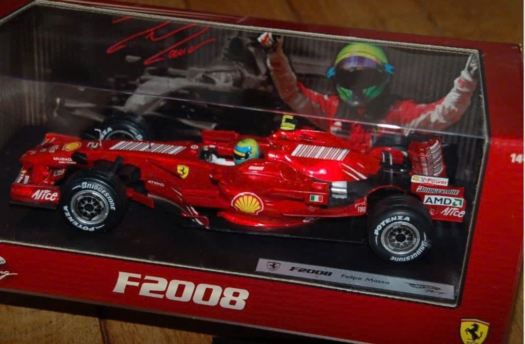 1:18 FERRARI F1 F2008 MASSA Hotwheels SEE INFO WRH, Verzenden, Zo goed als nieuw, Auto, Hot Wheels