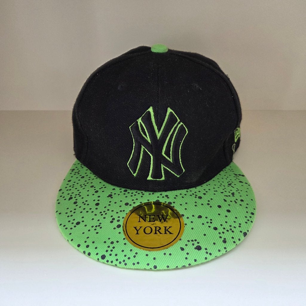 Yankees cap (zwart/groen, splatter brim), New Yorker, Nieuw, Pet, One size fits all