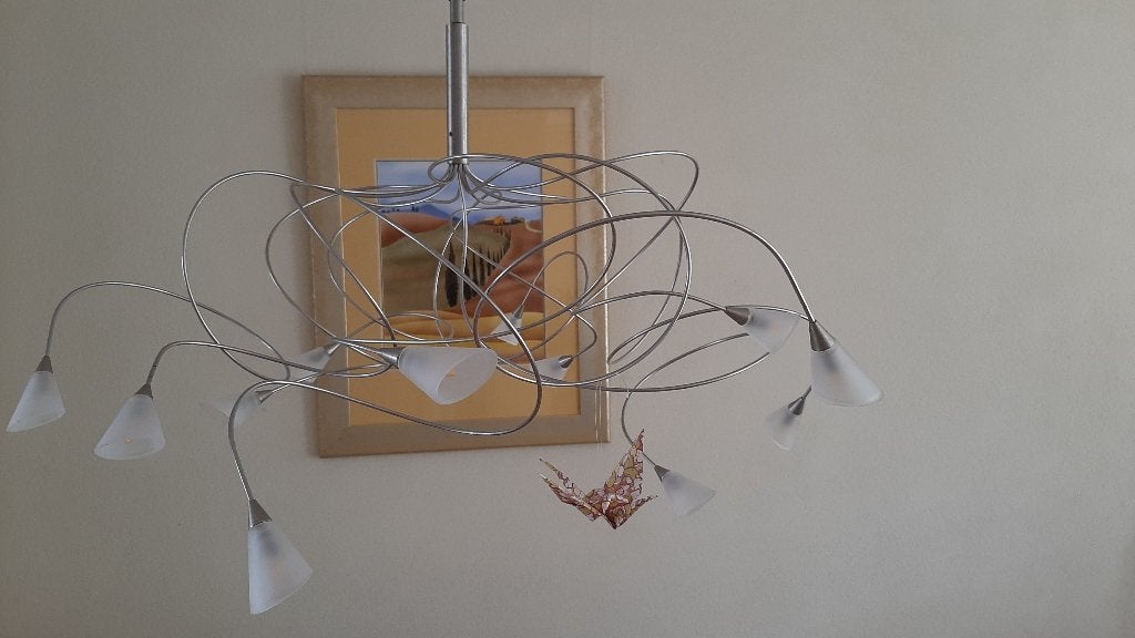 design hanglamp, Ophalen, Gebruikt, Glas, 75 cm of meer