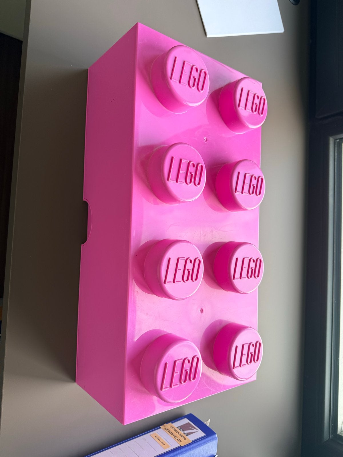 Roze LEGO opbergbox - Handig en decoratief!, Ophalen, Zo goed als nieuw, Overige merken