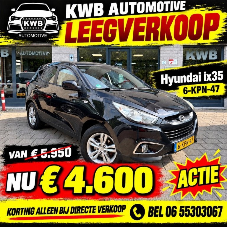 Hyundai ix35 2.0i Dynamic | Airco | Trekhaak | Nieuwe APK, Auto's, 4 cilinders, 727 kg, Handgeschakeld, SUV of Terreinwagen