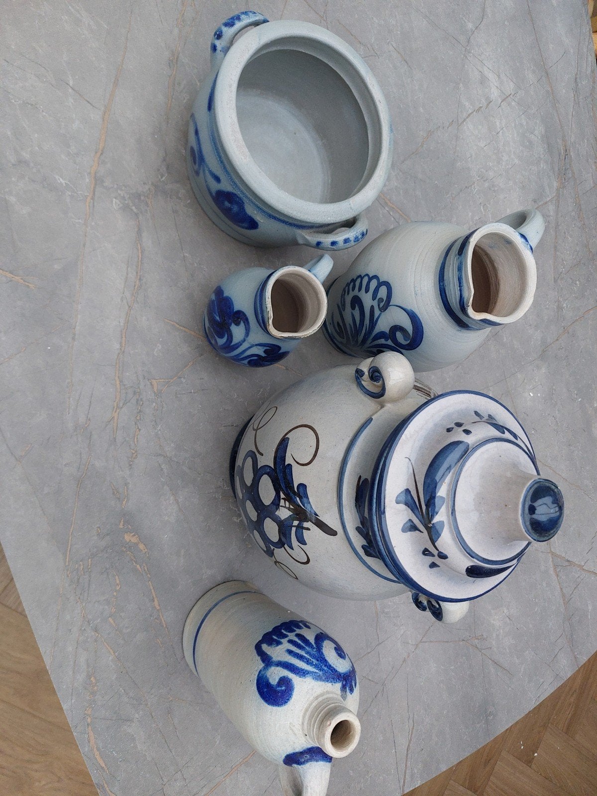 Set van 5 Keulse kruiken - Rumtopf van 36 cm  en meer, Ophalen