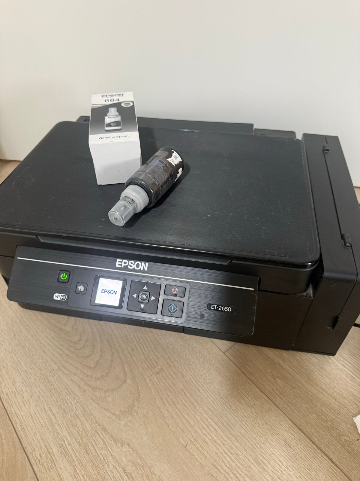 Epson EcoTank ET-2650 printer met extra inkt, Computers en Software, Printers, Gebruikt, Inkjetprinter, All-in-one, Kleur printen