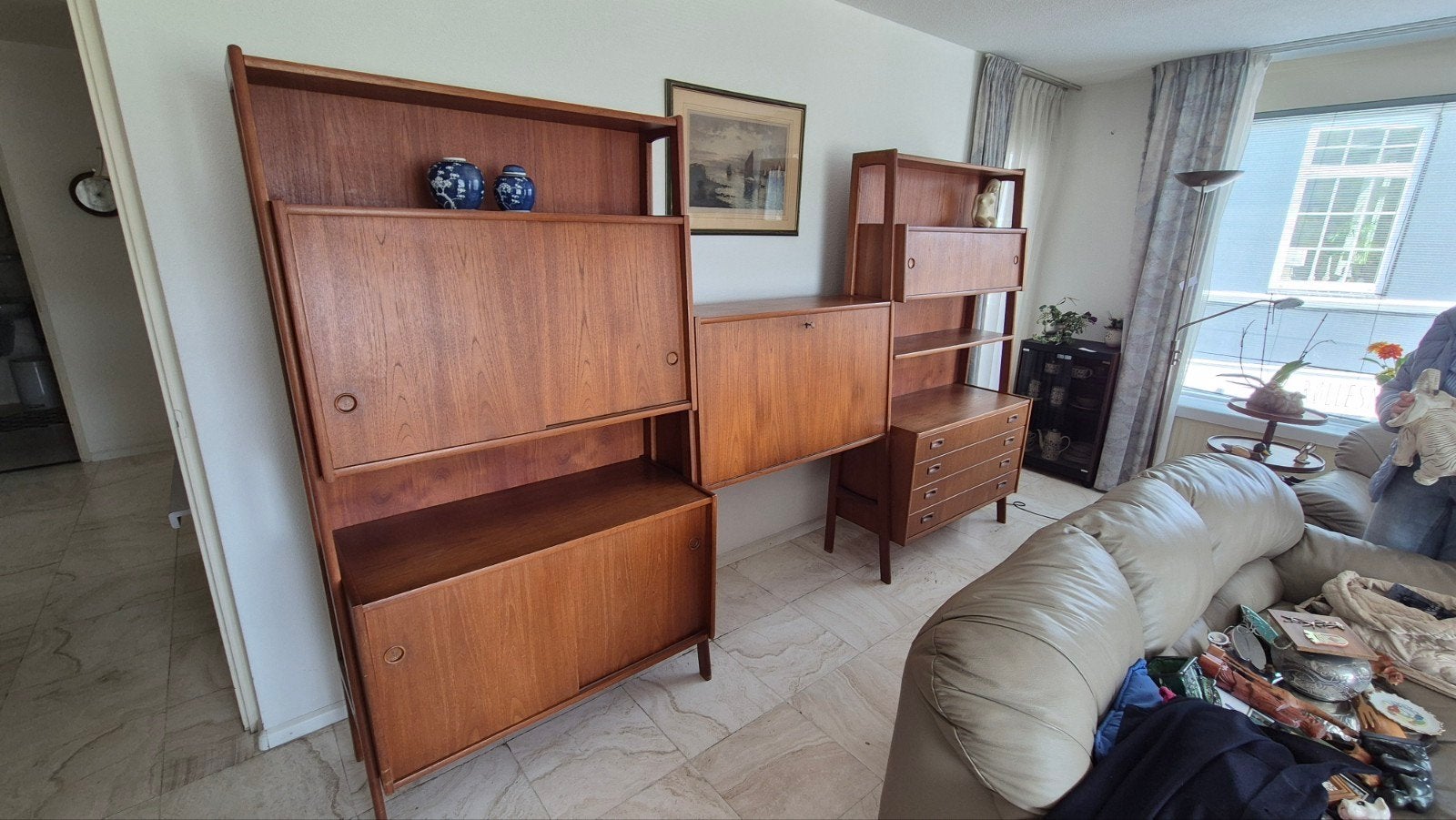 Prachtig Deens Teak Wandsysteem / Modular Wall Unit – Jaren, Ophalen