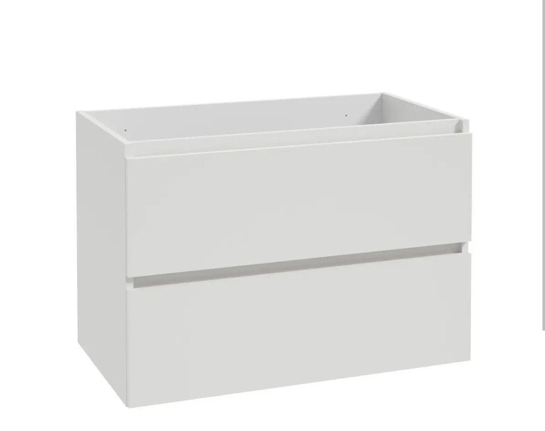 Witte wastafelonderkast 80 cm breed met twee lades, Huis en Inrichting, Nieuw, Minder dan 100 cm, Wastafelkast, 25 tot 50 cm