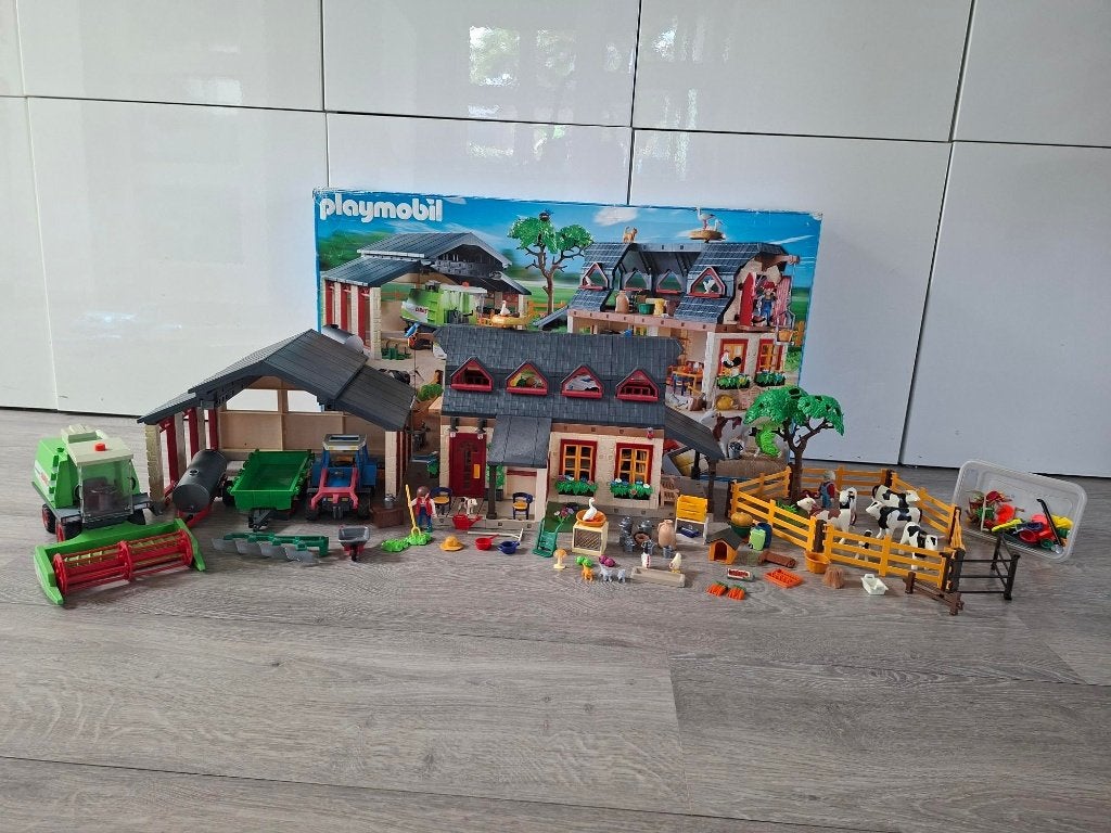 Grote Playmobil boerderij set 4055 met de originele doos!, Gebouw, Complete set, Ophalen of Verzenden, Zo goed als nieuw