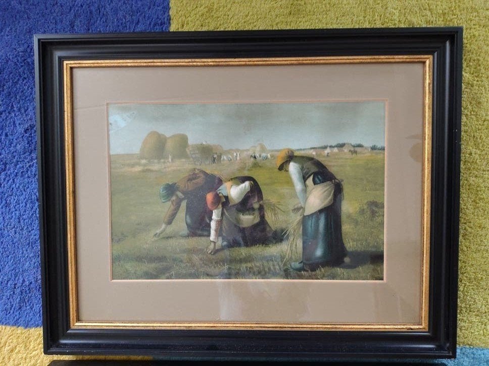 Set van 2 ingelijste prenten: Landelijk tafereel, Ophalen of Verzenden
