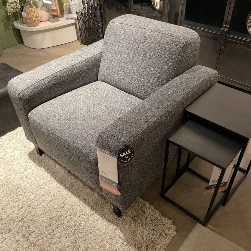 Pantini Fauteuil Chrono Graphit - Pronto Wonen, Niet ingevuld, Niet ingevuld, Niet ingevuld