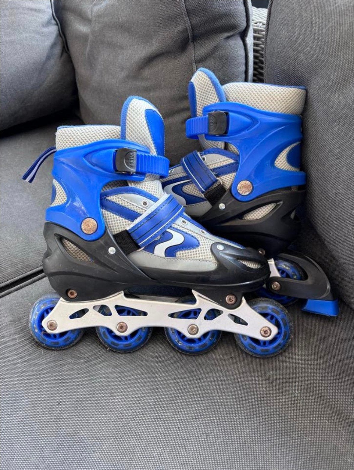 Skeelers verstelbaar - maat 38/41 - blauw - unisex, Sport en Fitness, Skeelers, Gebruikt, Ophalen