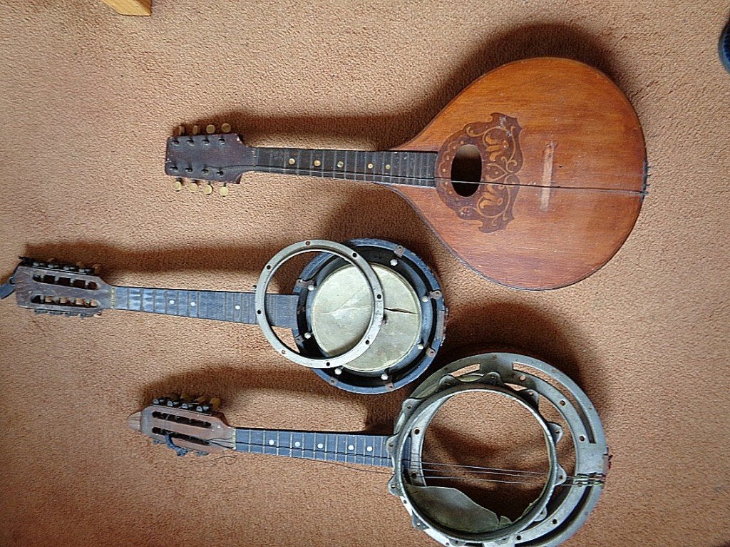 Banjo en mandoline  "wrakken", Muziek en Instrumenten, Snaarinstrumenten | Banjo's, Ophalen of Verzenden, Gebruikt, Mandolinebanjo