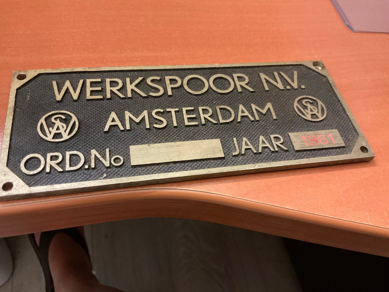 Vintage Werkspoor NV Amsterdam Plaat - Jaar 1961, Ophalen of Verzenden