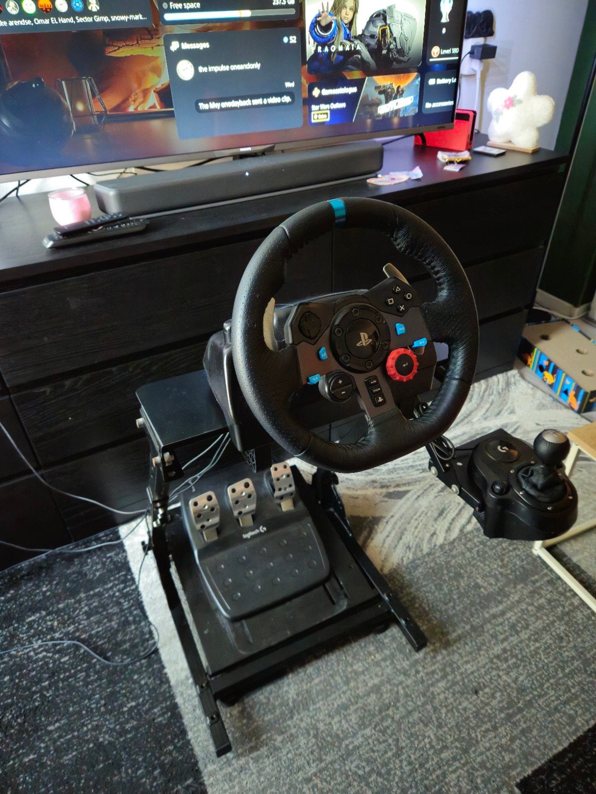 Logitech G29 racestuur met pedalen en shifter, Ophalen, Racestuur, Force feedback, PlayStation