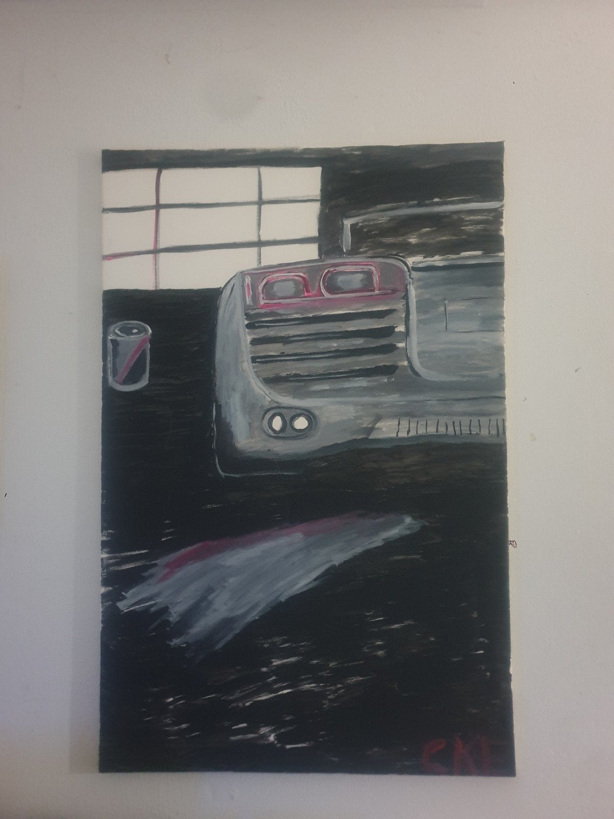 audi r8 acryll verf, Antiek en Kunst, Kunst | Schilderijen | Abstract, Ophalen