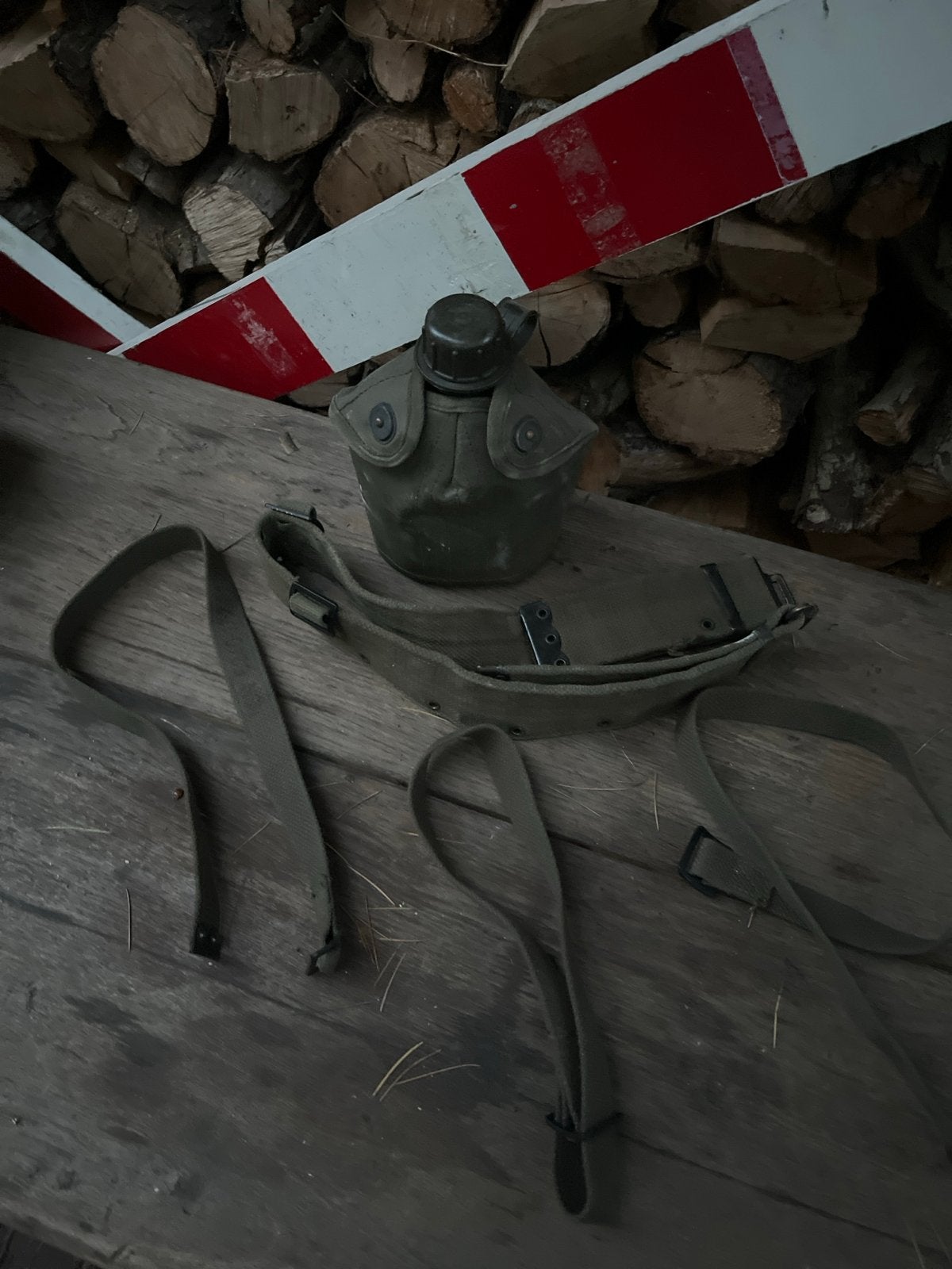 Vintage militaire veldfles met riem - Amerikaans leger, Ophalen of Verzenden, Landmacht, Amerika, Overige typen