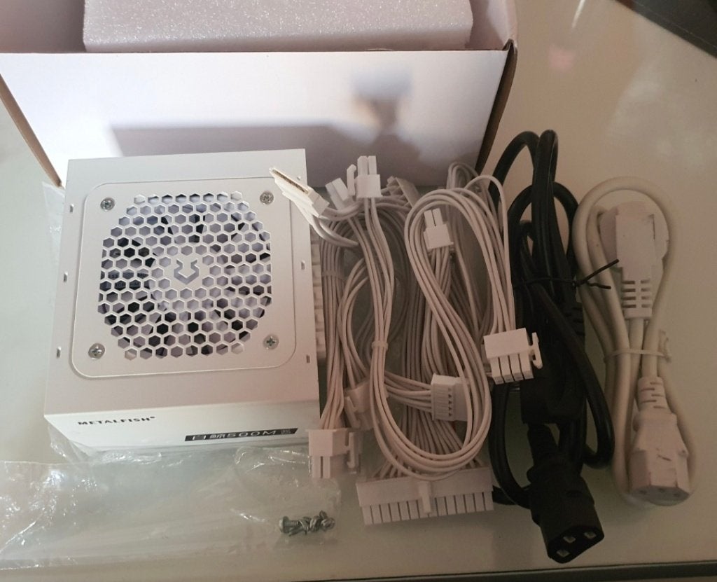 MetalFish 500W SFX Voeding (Wit) – Inclusief kabels, Ophalen of Verzenden, Nieuw