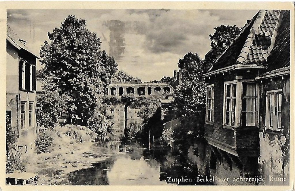 Zutphen Berkel oude gelopen ansichtkaart ( 10004), Verzamelen, Ophalen of Verzenden, 1960 tot 1980, Gelopen, Gelderland