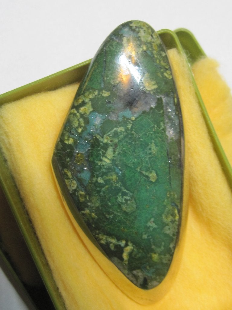 Design chrysocolla zilver broche zeldzaam, Sieraden, Tassen en Uiterlijk, Broches, Ophalen, 4 tot 7 cm, Zo goed als nieuw, Met edelsteen