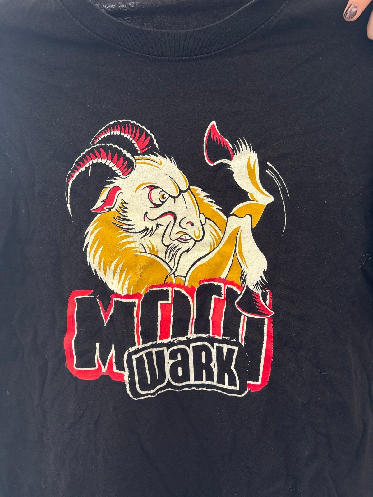 Zwart T-shirt met 'Bok 'm d'r op!' opdruk - Mooi Wark XL, Kleding | Heren, Ophalen of Verzenden, Gedragen, Maat 56/58 (XL), Zwart