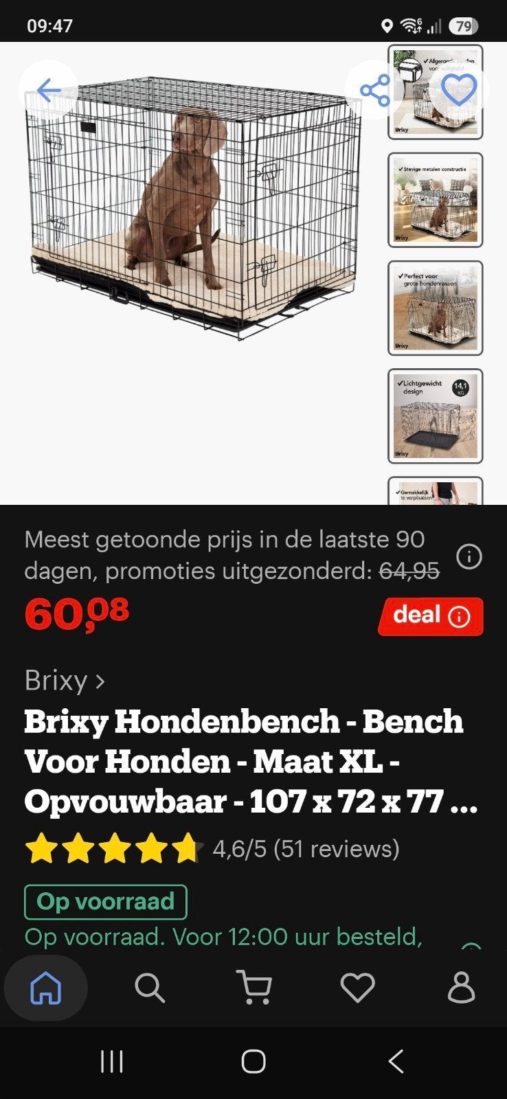 Bench, Dieren en Toebehoren, Ophalen, 75 tot 110 cm, Minder dan 65 cm