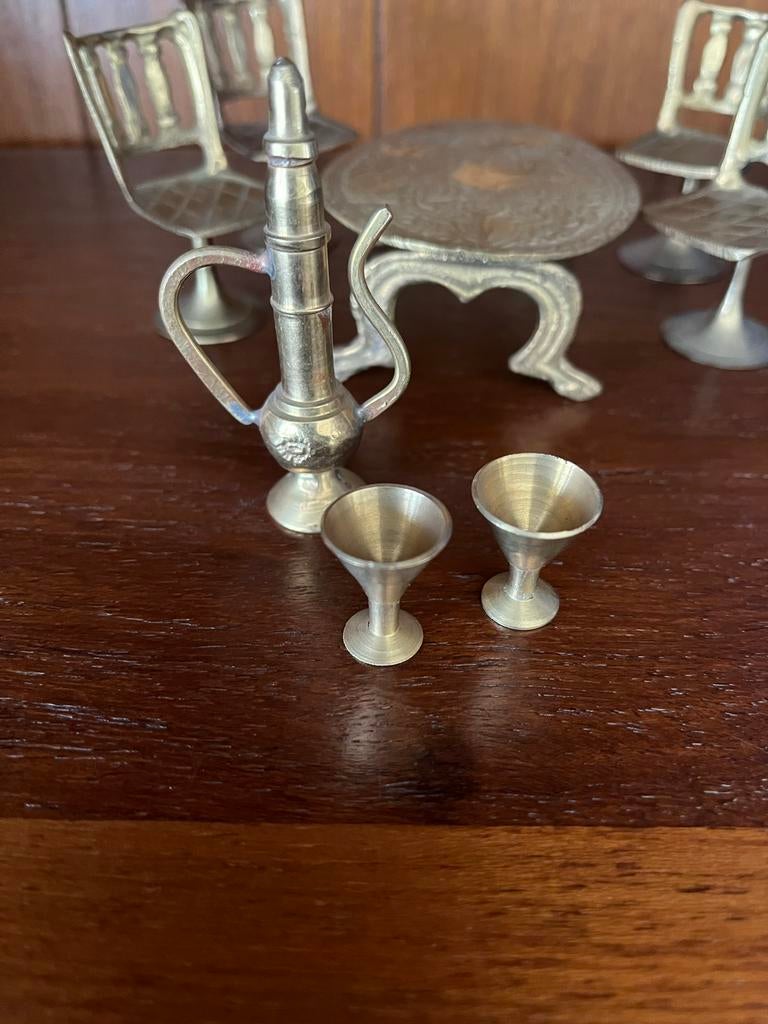 Vintage messing poppenhuis meubeltjes set, Kinderen en Baby's, Speelgoed | Poppenhuizen, Ophalen of Verzenden, Gebruikt, Toebehoren