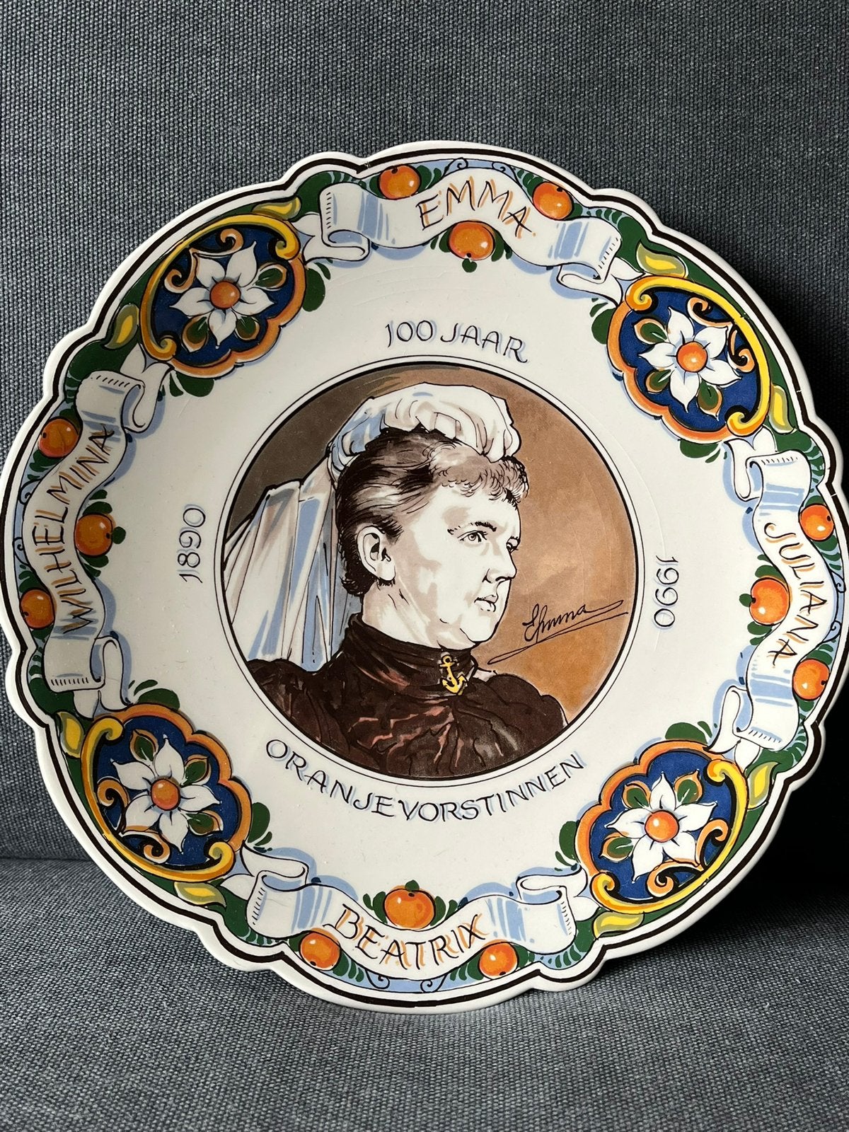 Herdenkingsbord 100 jaar Oranjevorstinnen - Schoonhoven, Ophalen of Verzenden