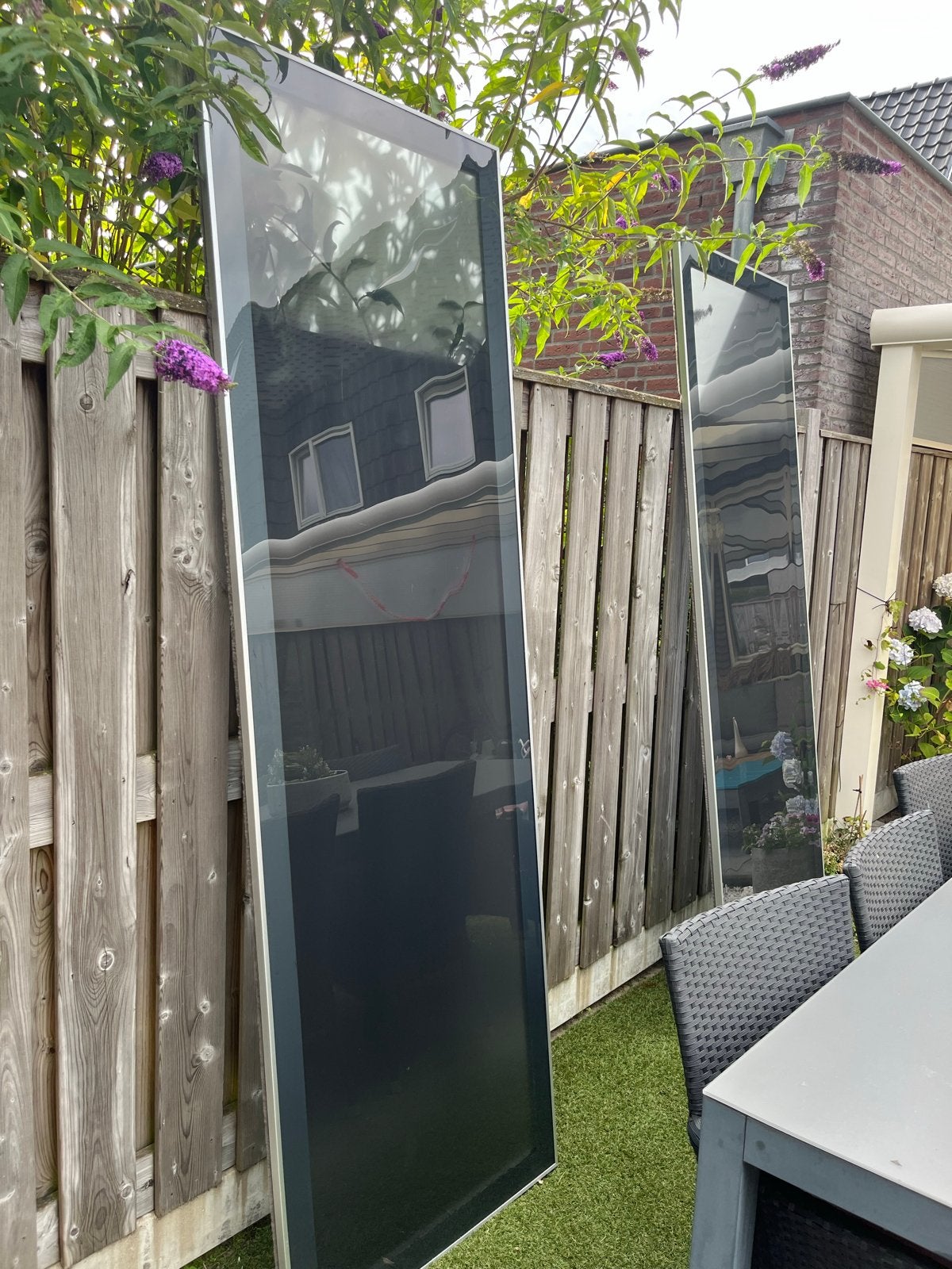 IKEA Pax Schuifdeuren Spiegelglas Zwartgrijs 229x150cm, Ophalen, 100 tot 150 cm, 200 cm of meer, Minder dan 25 cm