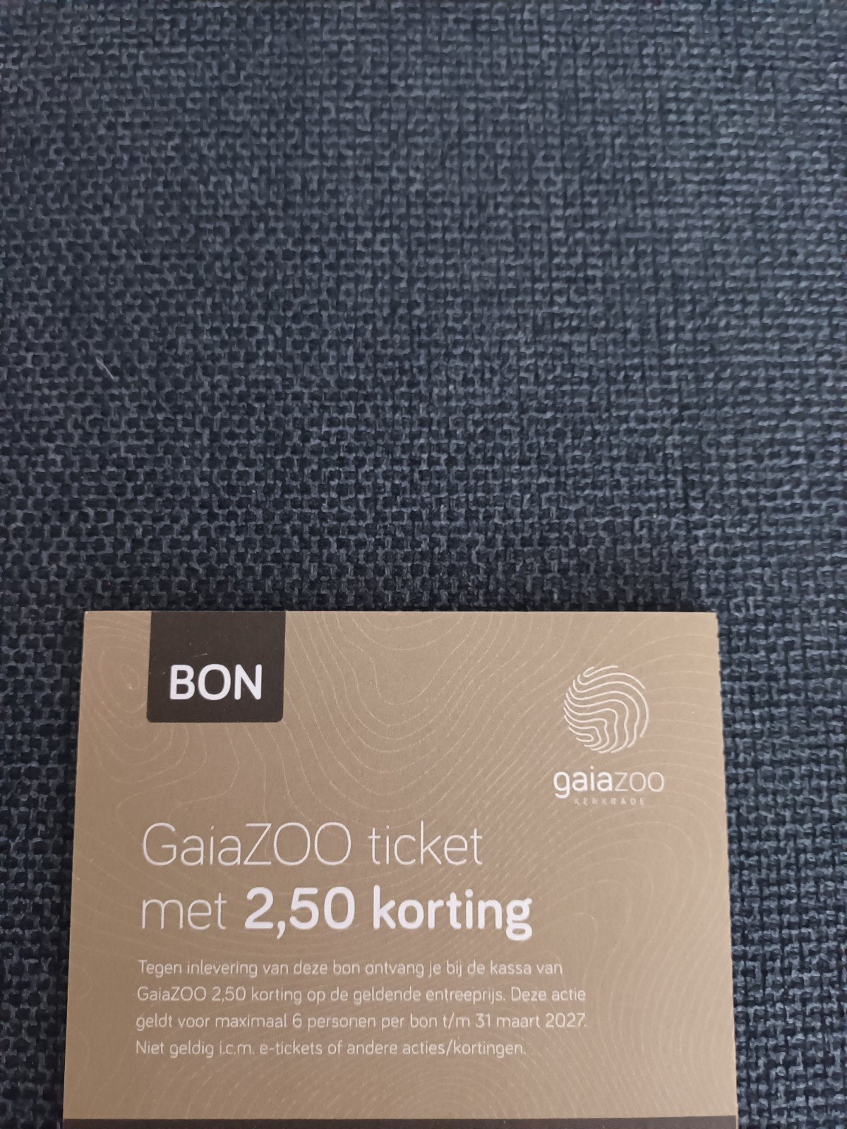 GaiaZOO ticket met 2,50 korting, Drie personen of meer, Kortingsbon, Overige typen