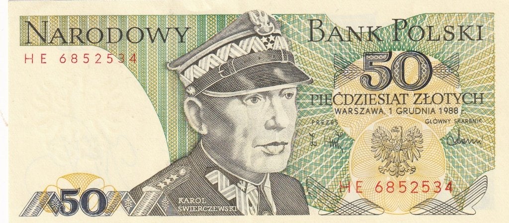 Polen 50 zloty 1-12-1988, Verzenden, Polen, Los biljet