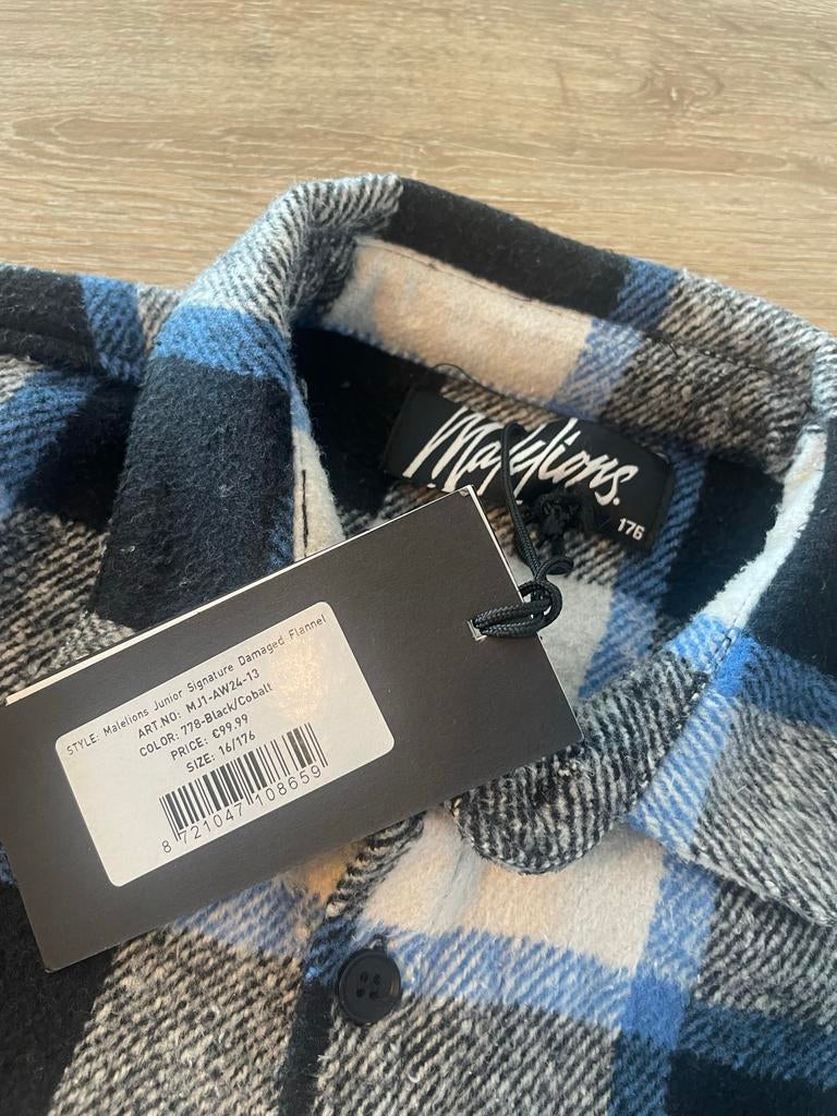 Malelions flanellen blouse maat 176, Kinderen en Baby's, Kinderkleding | Maat 176, Ophalen of Verzenden, Nieuw, Jongen, Overhemd of Blouse