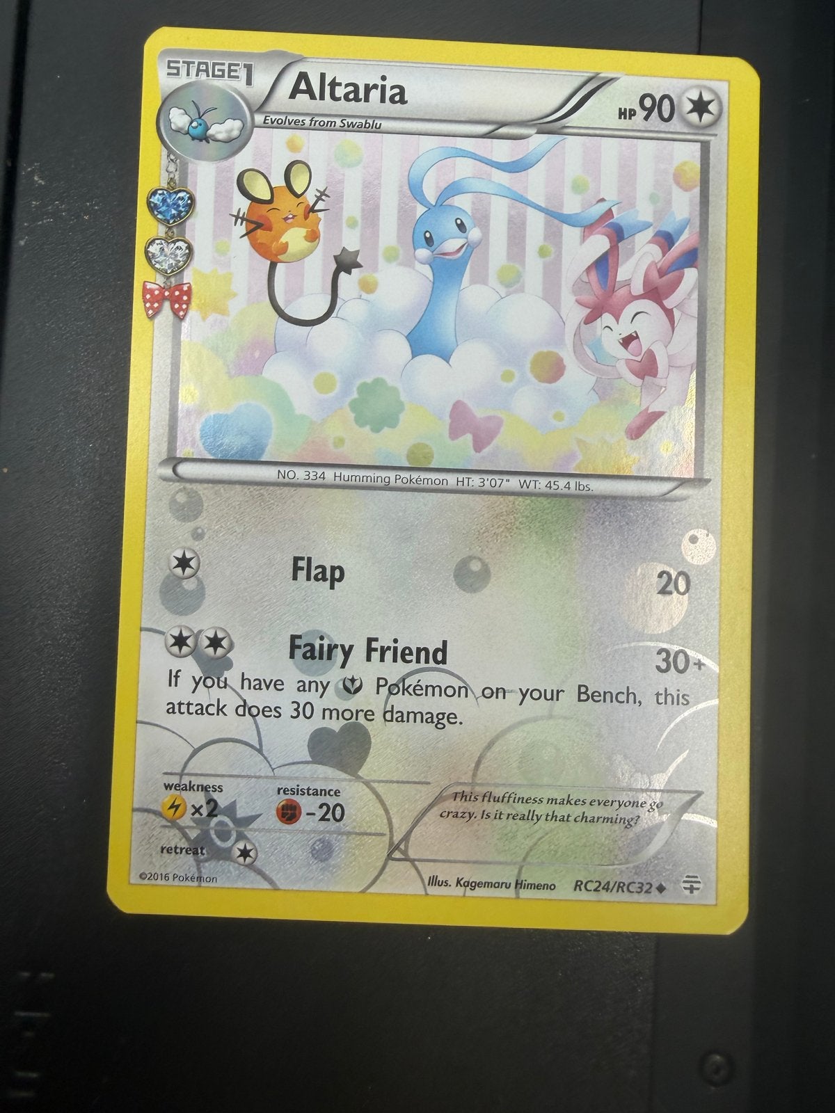 Altaria Pokémon Kaart RC24/RC32 - Zo goed als nieuw, Ophalen of Verzenden, Zo goed als nieuw, Losse kaart