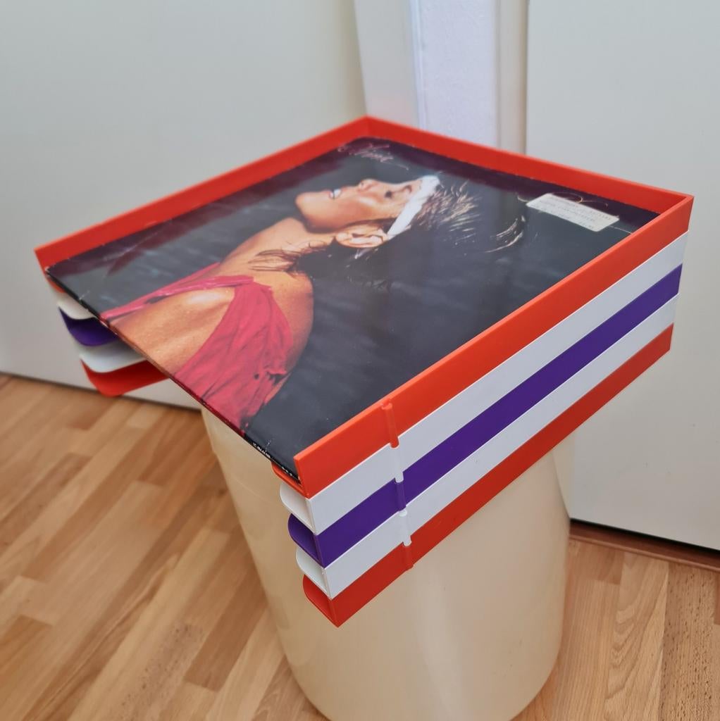 Somin platenstandaard vinyl opbergsysteem 5 stuks retrolook, Verzamelen, Retro, Ophalen, Huis en Inrichting