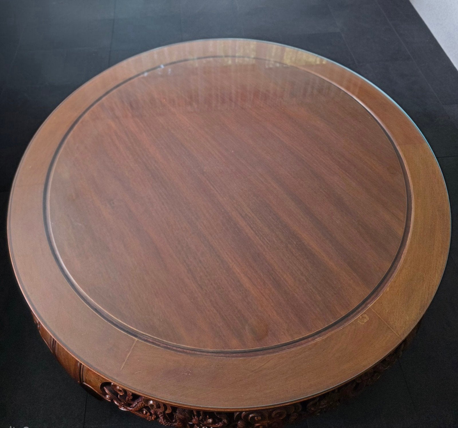 Prachtige Antieke/Vintage Chinese Koffietafel – Houtsnijwerk, Ophalen, Hout