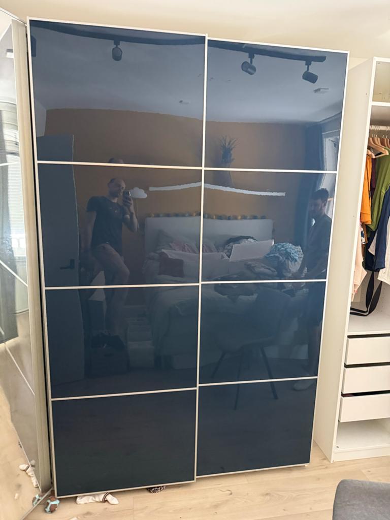 IKEA Pax Schuifdeurkast Mehamn 150x236 cm, Huis en Inrichting, Kasten | Kledingkasten, Ophalen, Gebruikt, 200 cm of meer, 150 tot 200 cm
