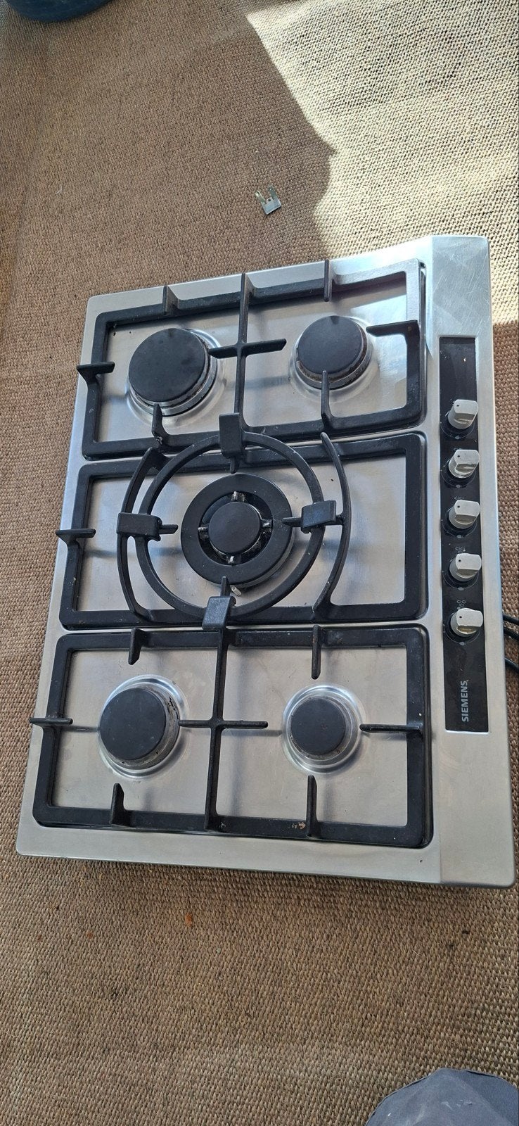 Siemens Inbouw Kookplaat Gas met Wokbrander HSE-7FB4W10, Gebruikt, Ophalen of Verzenden, Inbouw, Gas