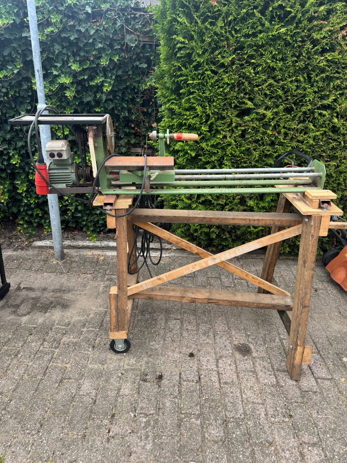 Robuuste Houtdraaibank op Stevig Houten Frame, Ophalen, Gebruikt, Houtdraaibank, Nvt