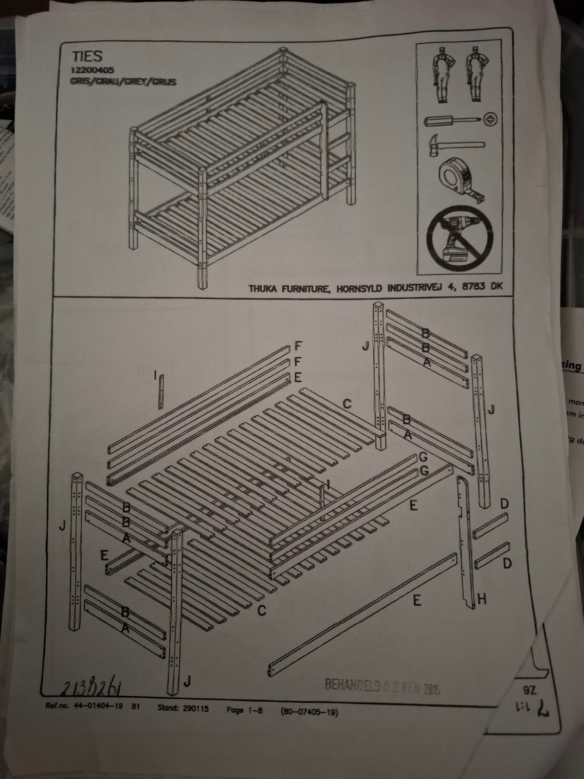 Gratis stapelbed Ties - Leen Bakker (90x200 cm), Ophalen, Gebruikt, 90 cm, Tweepersoons