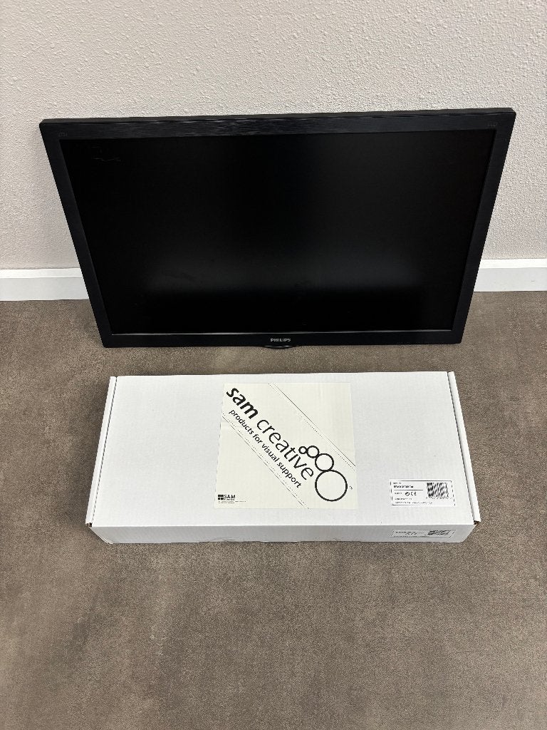 Philips 273V5L monitor incl. beugel voor 2 monitoren, Computers en Software, Philips, HDMI, Ophalen of Verzenden, Zo goed als nieuw